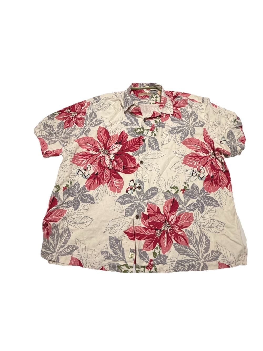 Tommy Bahama Men’s Happy Holiday’s Jingle Bells Short Sleeve Silk Size 2XL